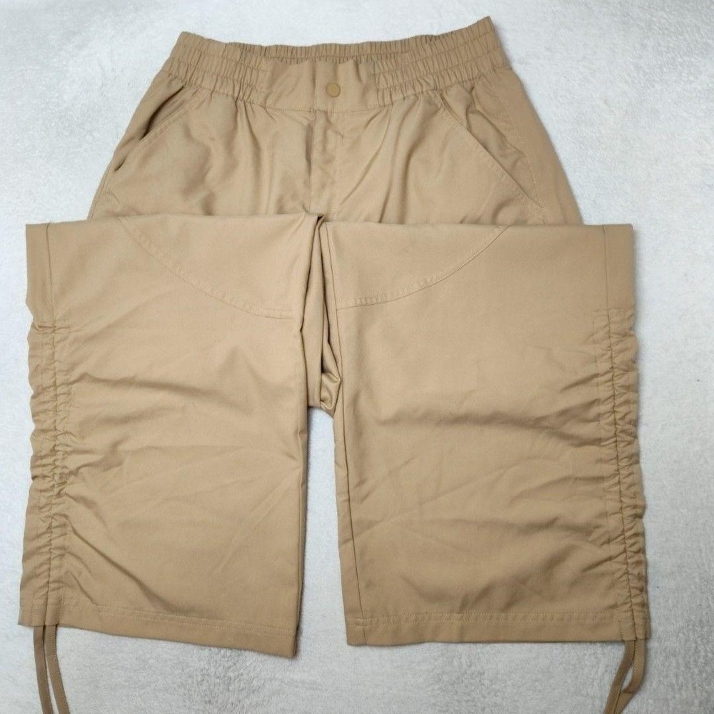 Jordan Jogger Pants Womens L Beige Chicago Cargo Drawstring Elastic Wide DZ4436 - Picture 3 of 13